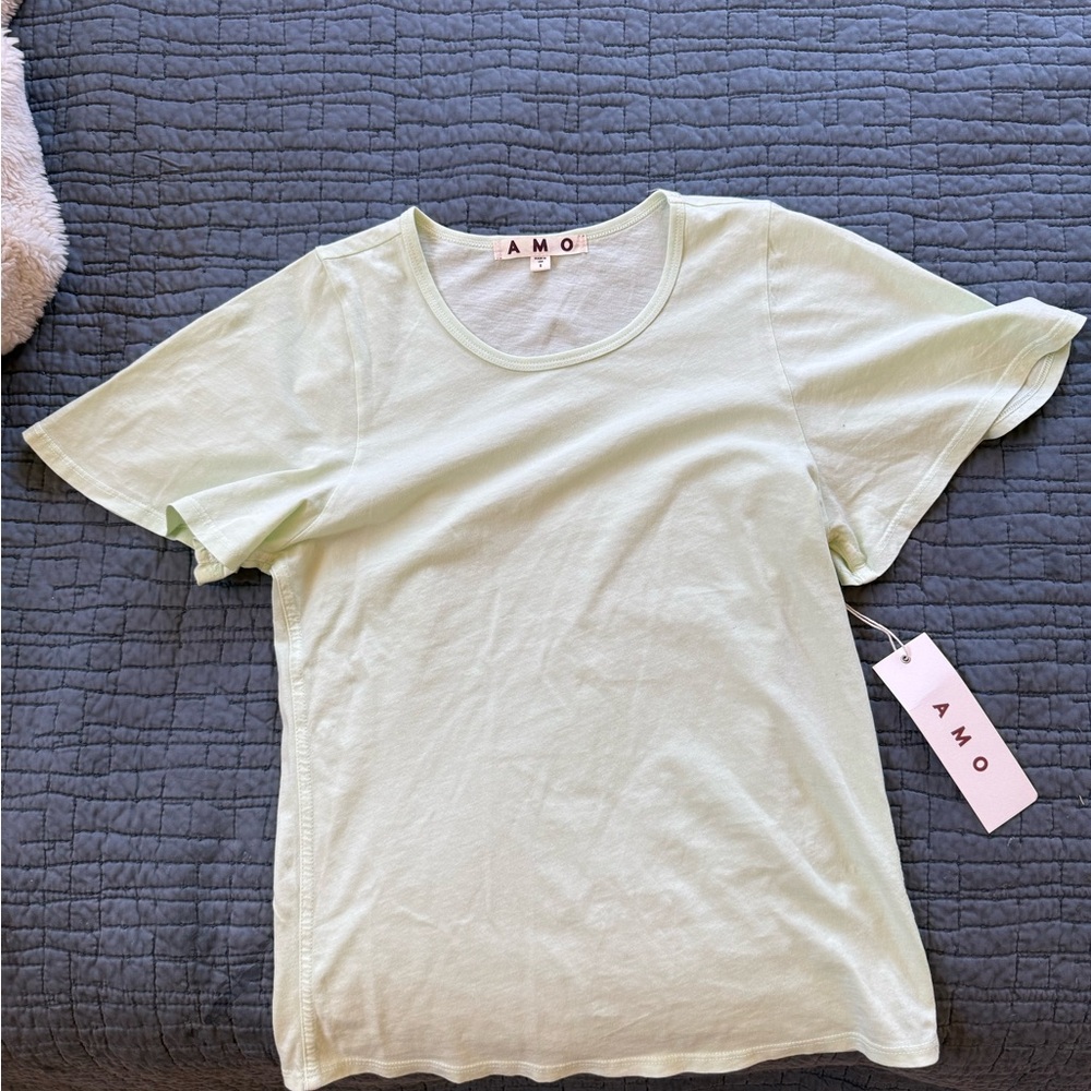 AMO Light Green Short Sleeve Tee